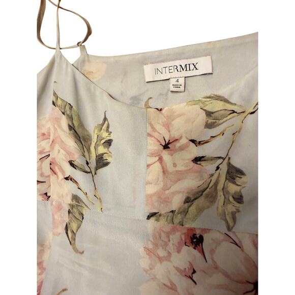 Intermix Genevieve Floral Print Maxi Dress Silk Adjustable Straps (Flaw) - 4 - Picture 8 of 11